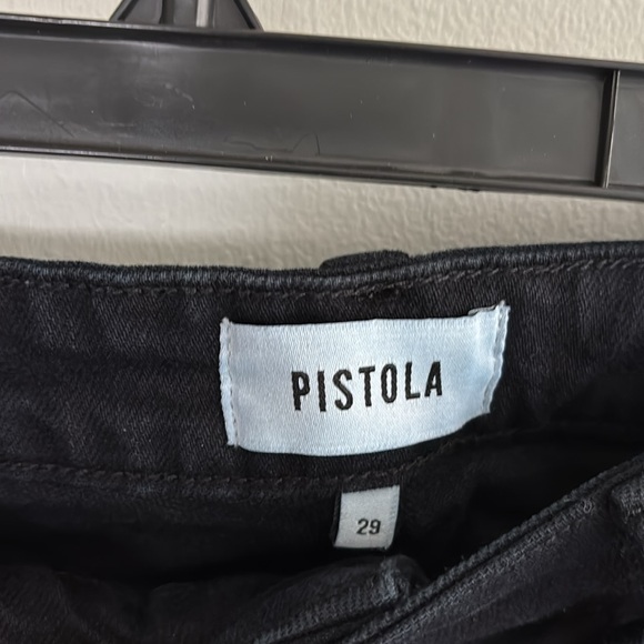 Pistola high rise black cropped frayed denim in color Abyss - Picture 2 of 7